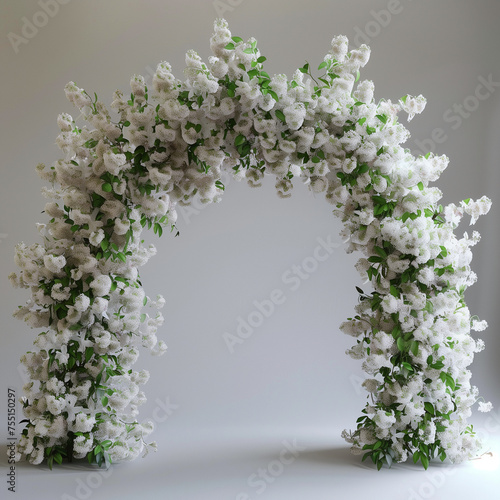 arche de fleurs blanches