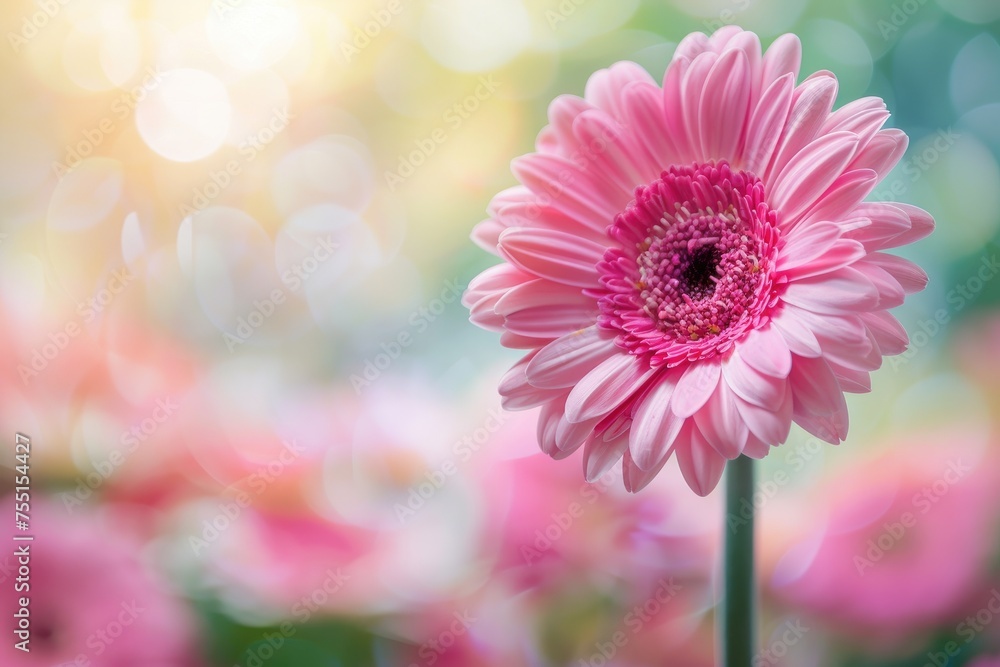 Pink Gerbera, Floral background and spring is coming soon. Pink Gerbera, Floral background and spring is coming soon.