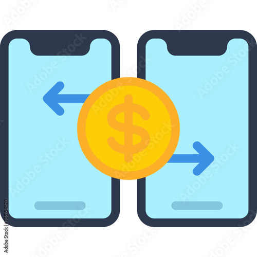 Mobile Bank Transfer Icon