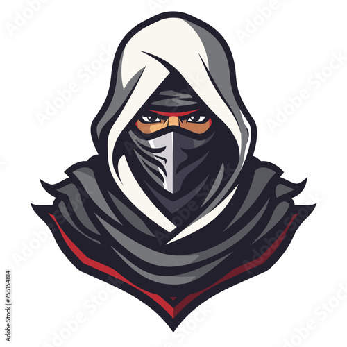 Vector esports logotype arabian warrior on white background, logo arabian warrior, icon arabian warrior, sticker arabian warrior, symbol arabian warrior, emblem arabian warrior