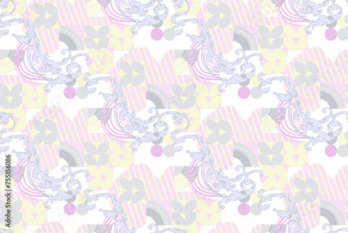 Abstract floral seamless pattern.  Vector illustration. Suitable for fabric  wrapping 