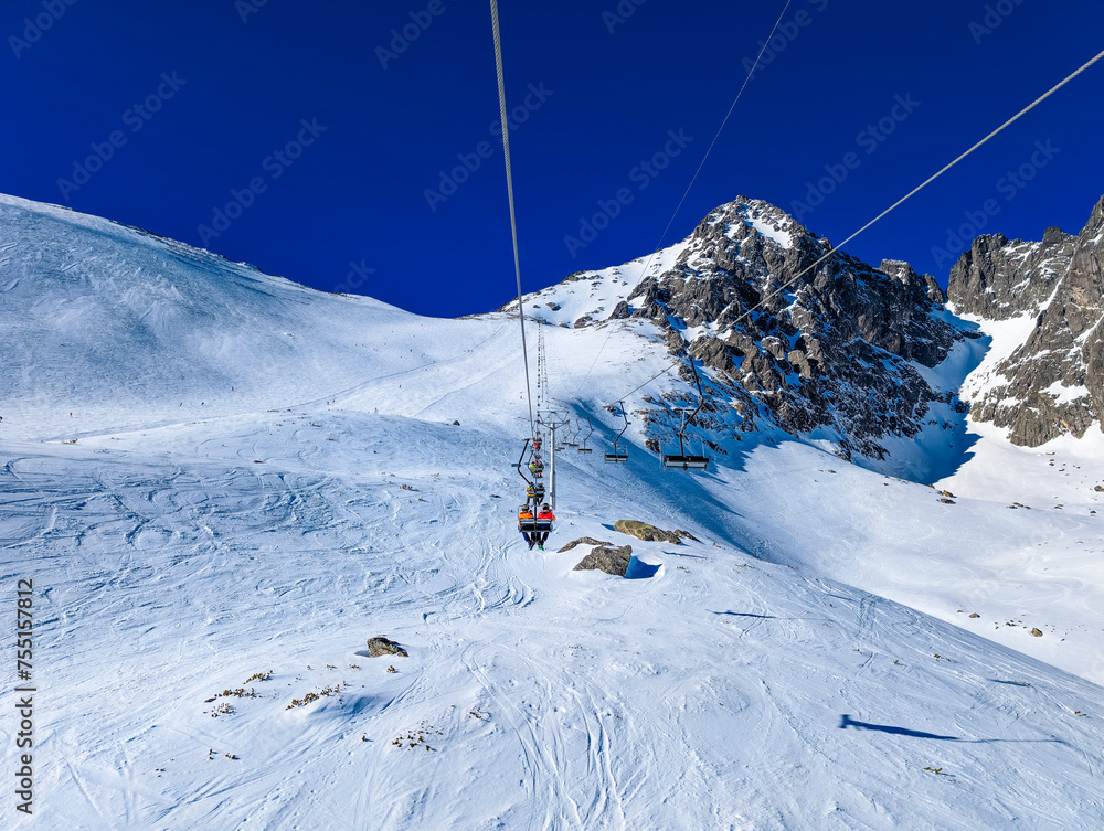 Ski resort, Tatranska Lomnica, Slovakia, High Tatras