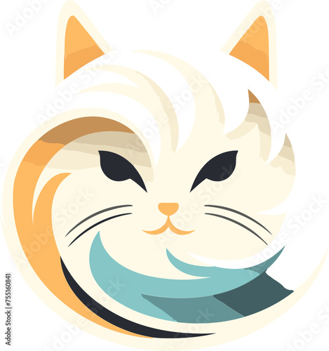 Opulent Feline Symbol Luxurious Cat Logo Vector Design