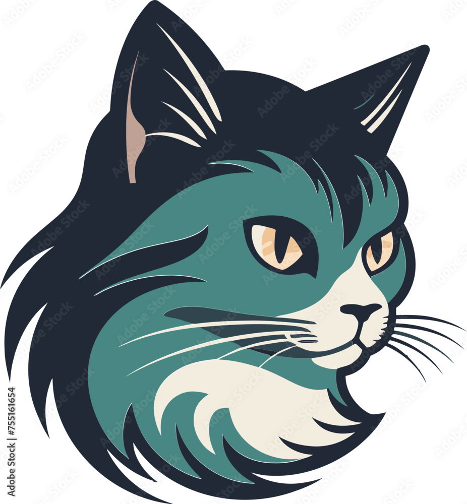 Regal Cat Royalty Exquisite Vector Illustration of a Cat Logo