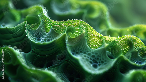 A microscopic journey into the fabric of a leaf