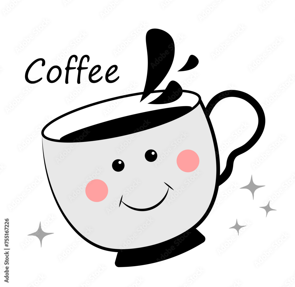 Cup of coffee on white background Cup of coffee on white background