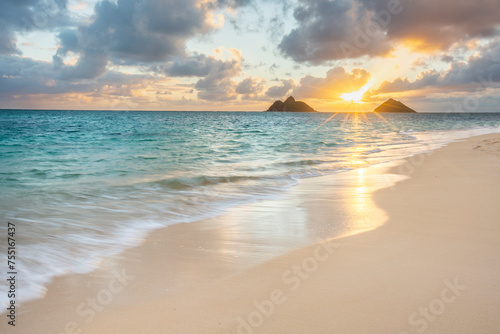Sunrise at Lanikai Beach on Oahu, Hawaii © shanemyersphoto