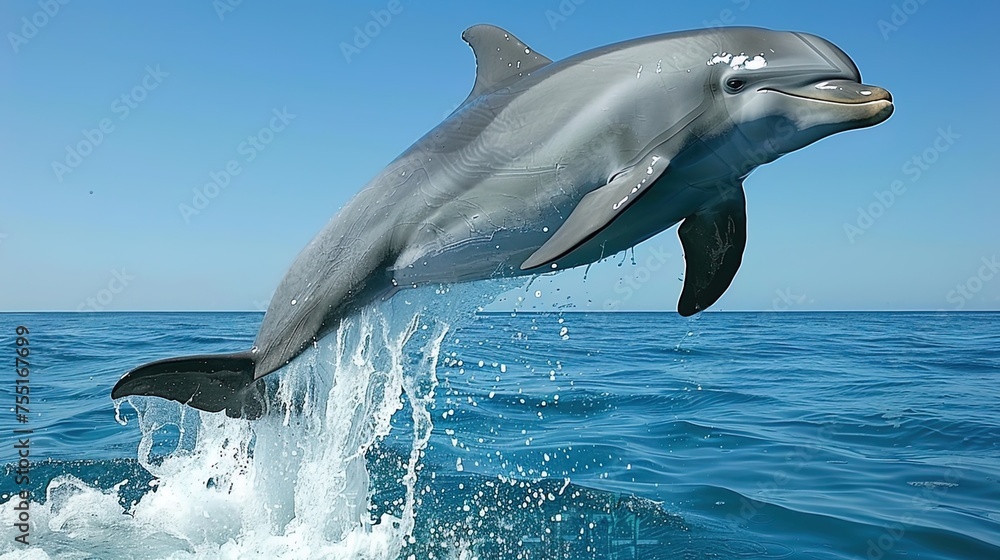 Fototapeta premium Dolphin Jumping Out of the Water