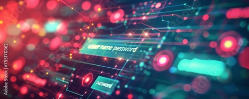 Cyber security concept. Futuristic abstract background