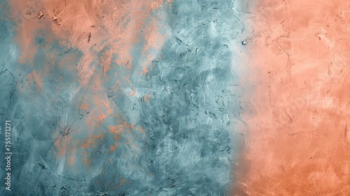 Cool slate blue and warm peach textured background, symbolizing balance and comfort.