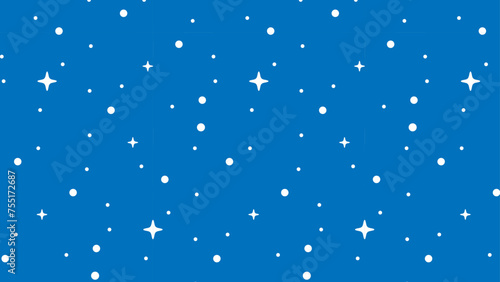 Seamless repeating vector space and stars pattern texture