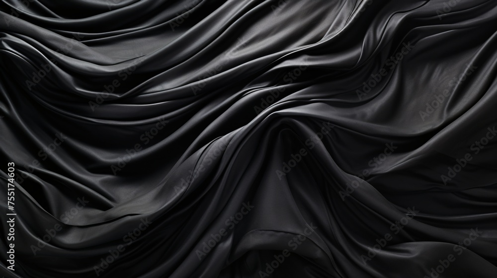 close up black wrinkled texture with waves close up black wrinkled texture with waves