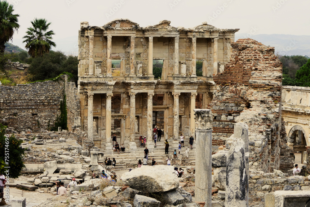 Efez, Biblioteka Celsusa - obrazy, fototapety, plakaty 