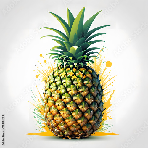 pineapple on a white background