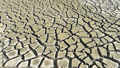 The soil cracks after there is no water