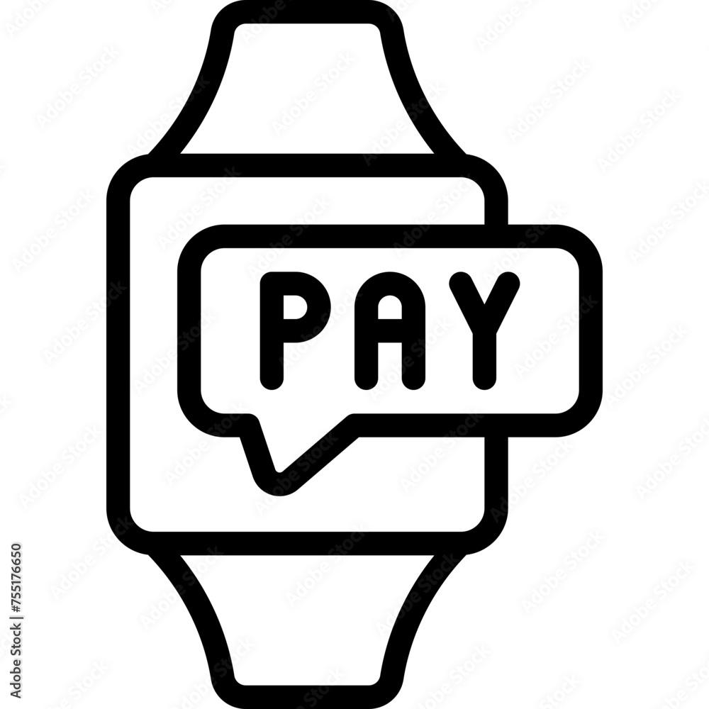 Smart Watch Payment Icon Smart Watch Payment Icon