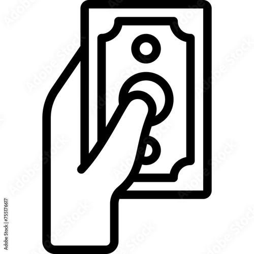 Give Cash Note Icon