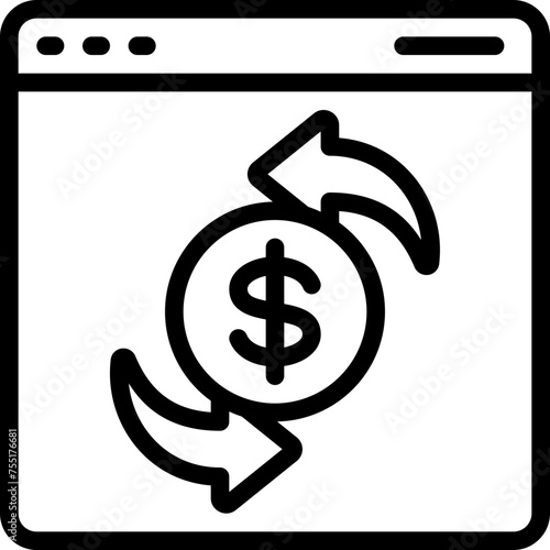 Online Money Transaction Icon