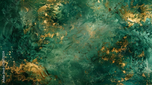 Lush jade green and gold textured background, representing prosperity and vitality.