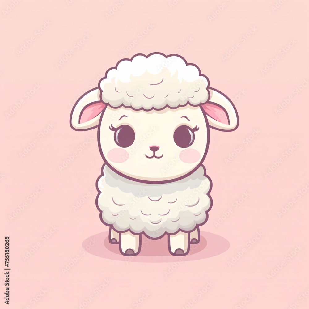 little cartoon sheep in cute design vector illustrator little cartoon sheep in cute design vector illustrator