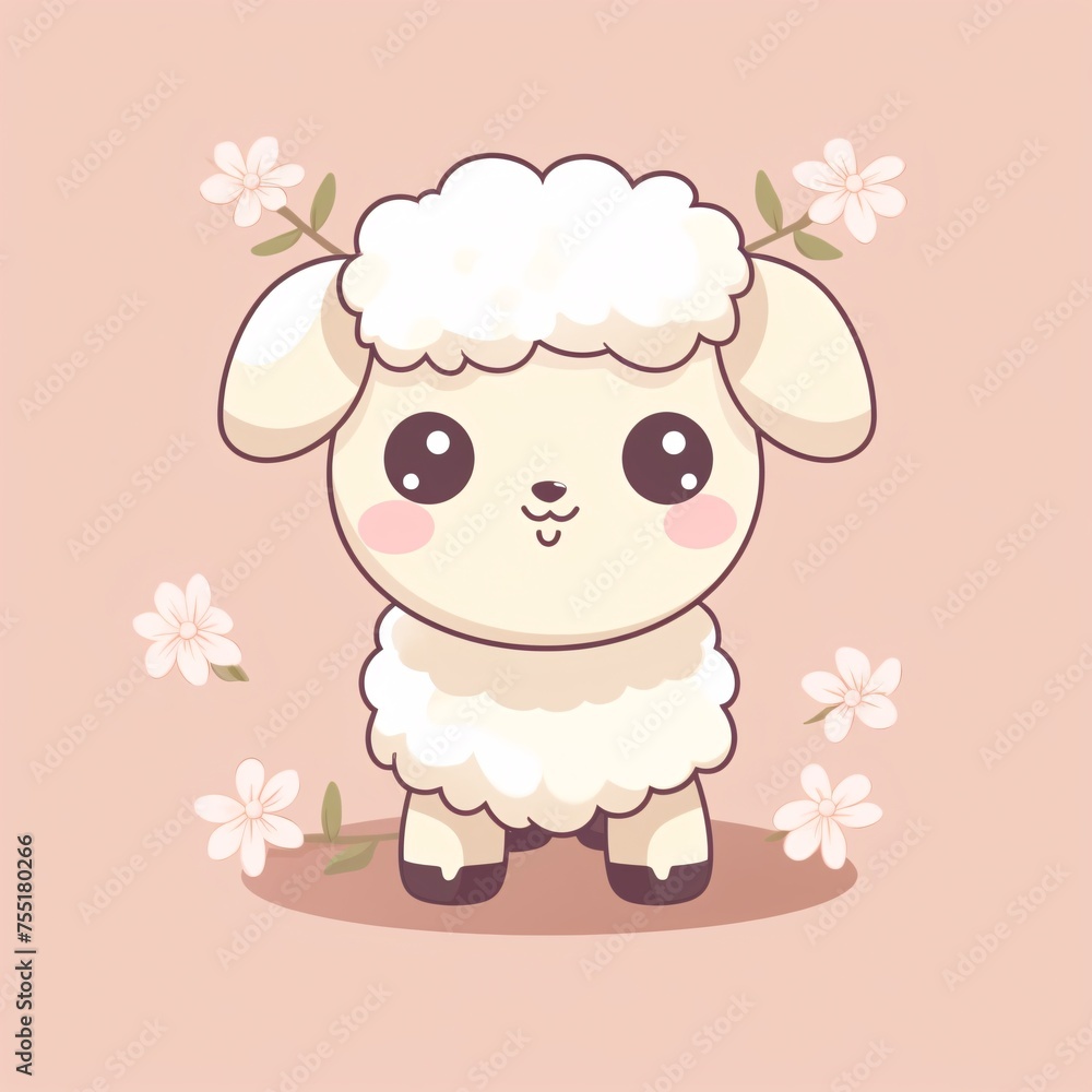 little cartoon sheep in cute design vector illustrator little cartoon sheep in cute design vector illustrator