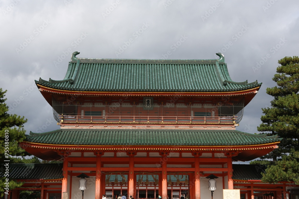 Heian shrine in Kyoto, Japan. High quality photo