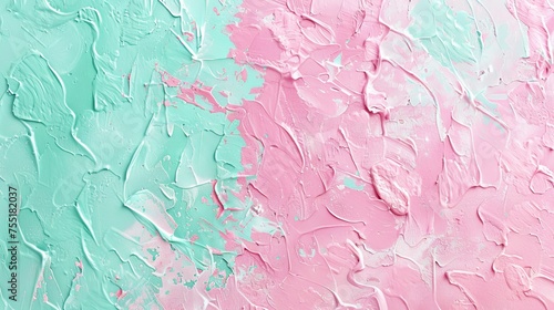 Playful bubblegum pink and mint green textured background, symbolizing fun and renewal.