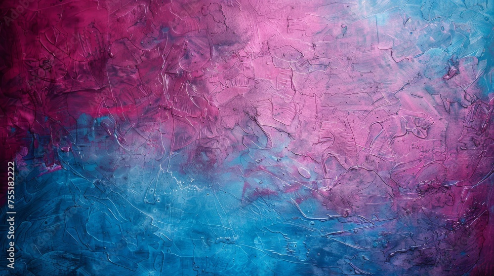 Playful fuchsia and sky blue textured background, representing vibrancy and serenity.