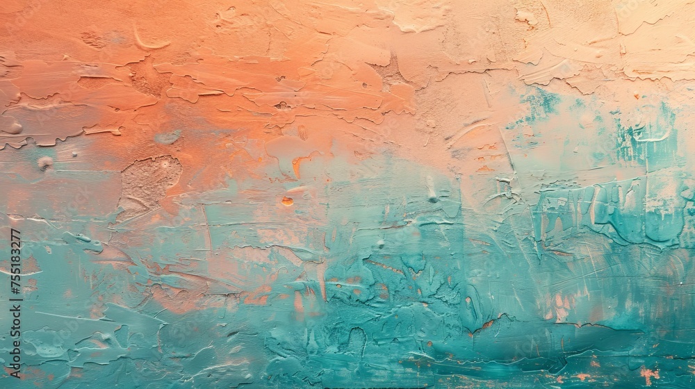 Refreshing turquoise and peach textured background, representing clarity and warmth.