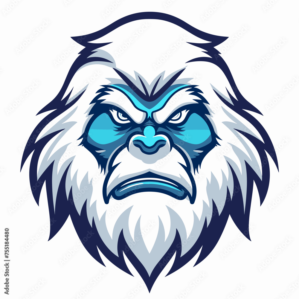 Vector esports logotype yeti on white background, logo yeti, icon yeti ...