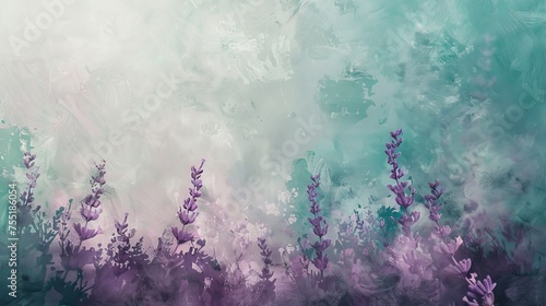 Soothing mint and lavender textured background, promoting calmness and creativity. © furyon