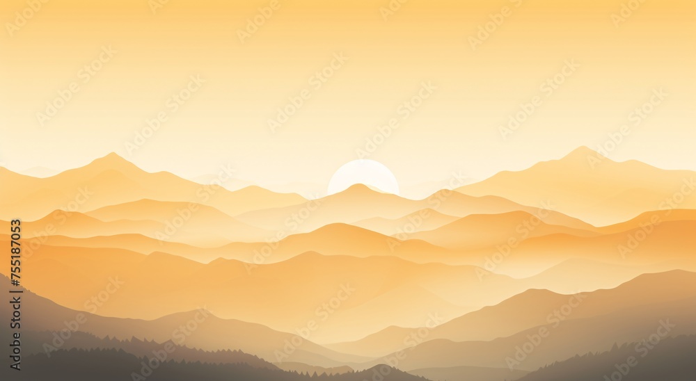 The sun rises over the mountains