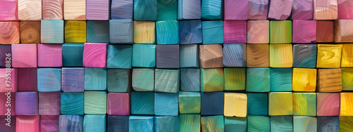 colorful wooden block pattern © Jannik
