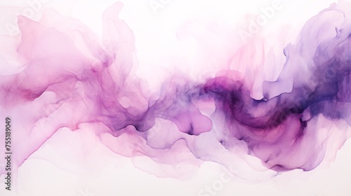 watercolors in violet shades on a white white background