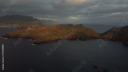 sunset over the lake