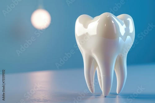 A 3D-rendered image of a tooth with a dental implant  showcasing its natural look and feel.