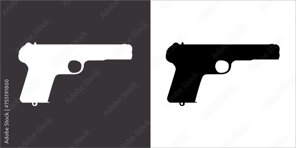 IIlustration Vector graphics of Pistol icon IIlustration Vector graphics of Pistol icon