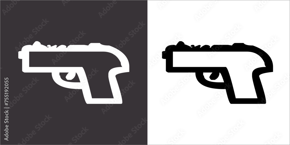 IIlustration Vector graphics of Pistol icon