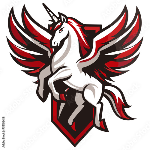 Wallpaper Mural Vector esports logotype horse pegasus on white background, logo pegasus, icon pegasus, sticker pegasus, symbol pegasus, emblem pegasus Torontodigital.ca