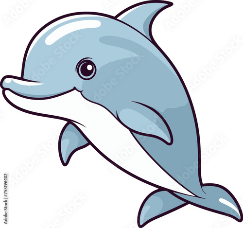 Radiant Rhapsody Dolphin Vector Art