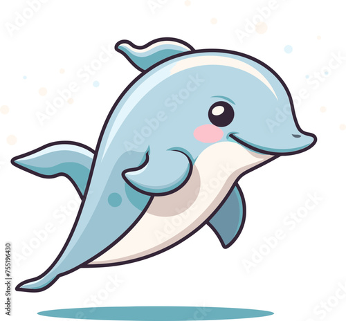 Azure Allegro Dolphin Vector Illustration