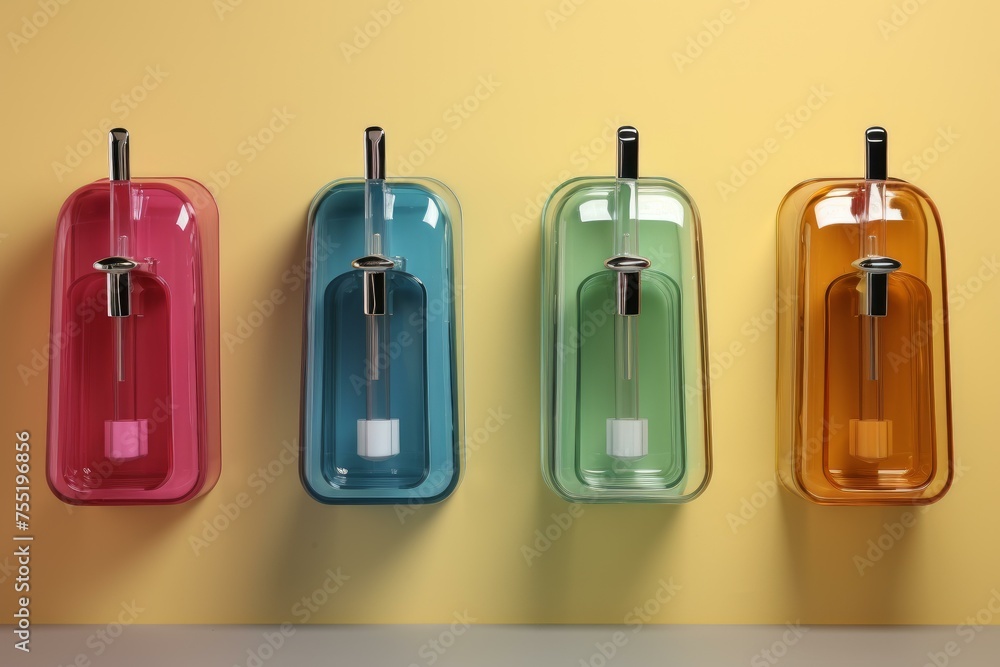 Practical Shampoo plastic dispenser. Gel package. Generate Ai Practical Shampoo plastic dispenser. Gel package. Generate Ai