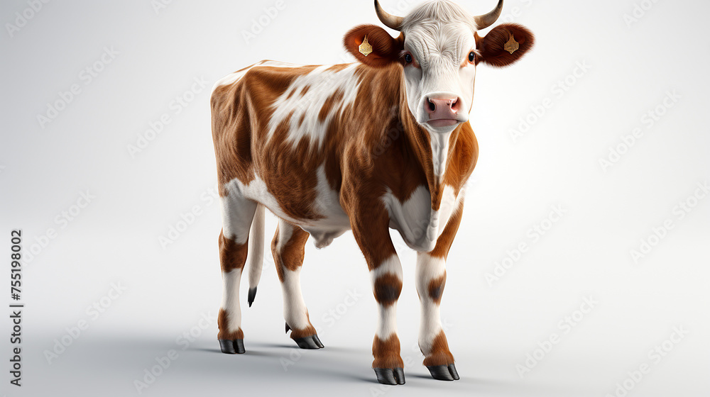 3d cow photo, generative ai