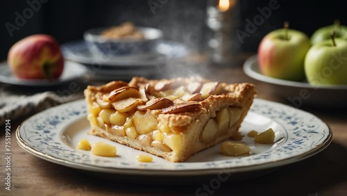 a plate of apple pie from the Netherlands photo