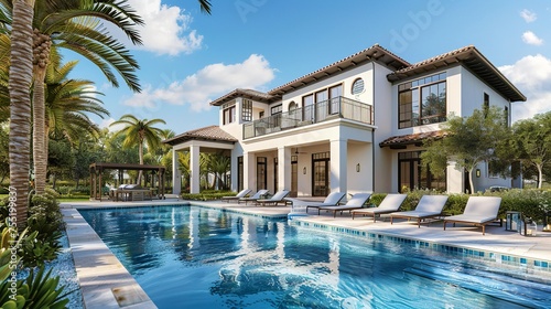 florida design villa with pool