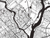 Detailed city map of Krimpen aan den Ijssel-Netherlands with infrastructure in a minimalist style