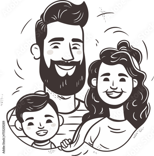 Dynamic Family Vector Illustration with Dynamic Energy