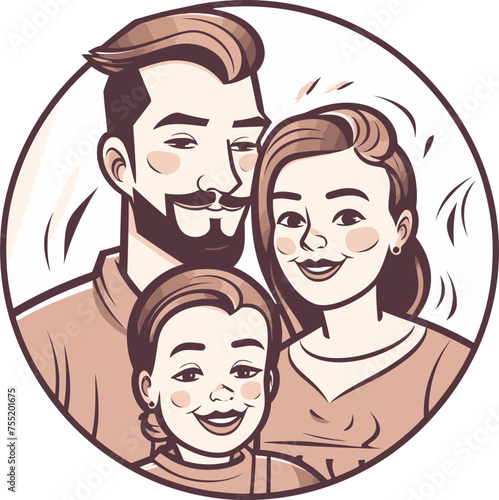 Joyful Family Vector Illustration Joyfully United in Jubilation