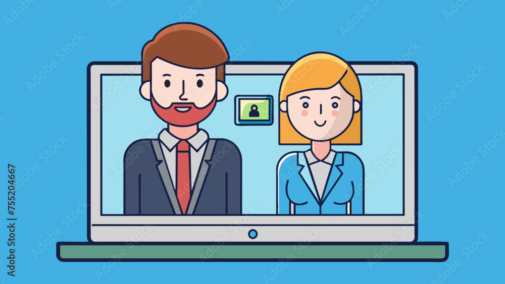 Illustration of a businessman and businesswomen Illustration of a businessman and businesswomen