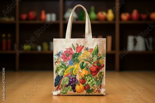 Wallpaper Mural Overflowing Shopping cart full. Eco food paper. Generate Ai Torontodigital.ca